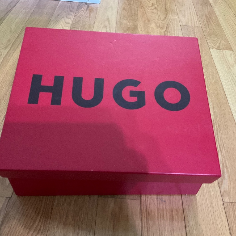 Hugo Men’s black color boots,  size 42, brand new with original box.